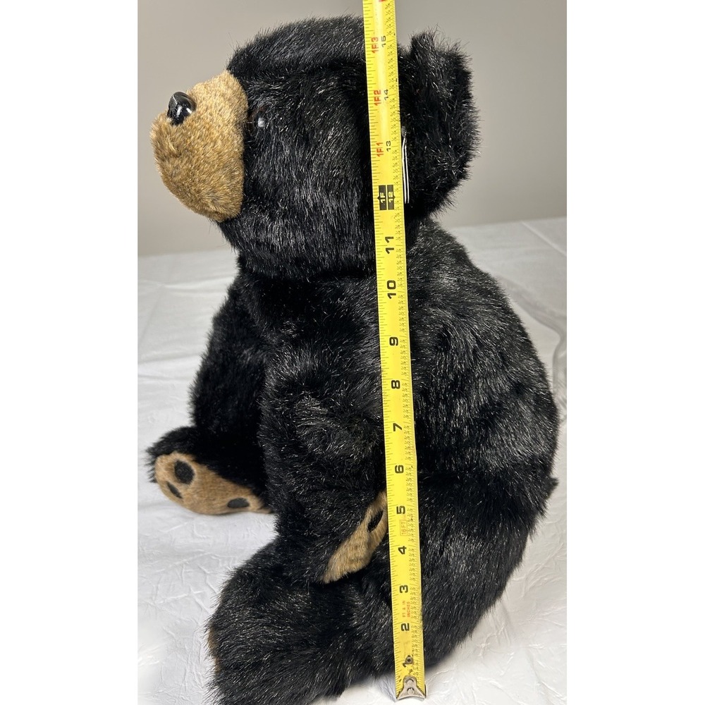 New The Bearington Collection‎ Black Bear Cub Weighted Sits Plush Stuffed Animal - Picture 6 of 12